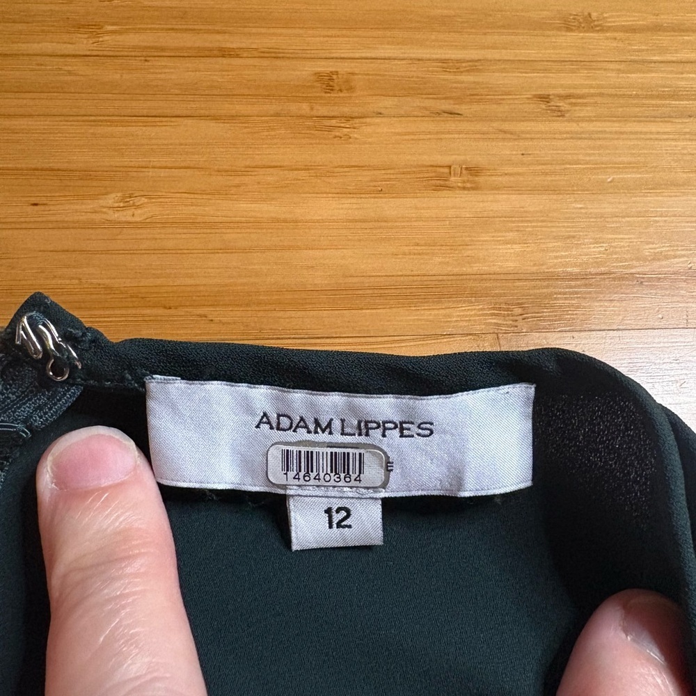 Adam Lippes- Elegant Dark Green Wide Leg Jumpsuit. Size 12 - Picture 7 of 15